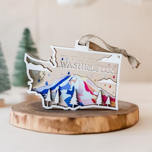 Washington State Rainy Day Ornament