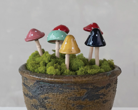 Mushroom Plant Stake