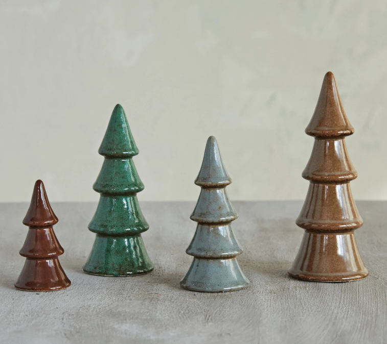 Ceramic Trees in Neutral Tones